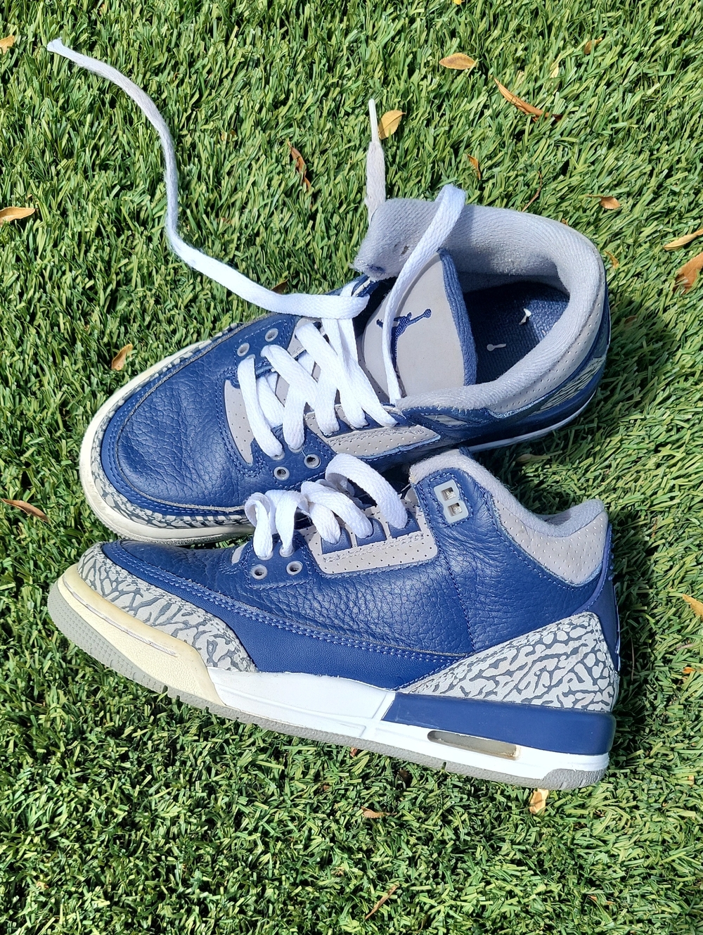 Jordan Kids Blue and Gray Retro Sneakers